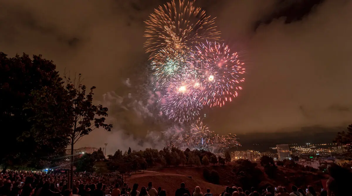 Fuegos artificiales de Aste Nagusia