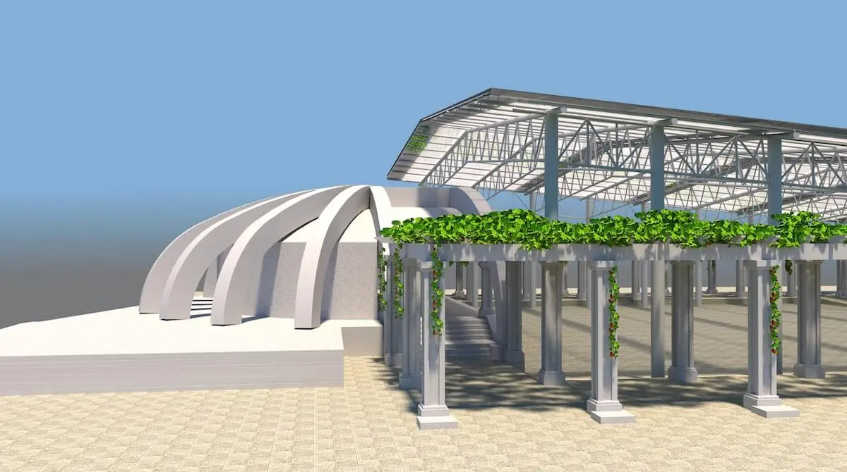 Infograf&iacute;a de la nueva cubierta de la Plaza Rekalde