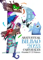 Cartel ganador del Carnaval 2023, B de Bilbao