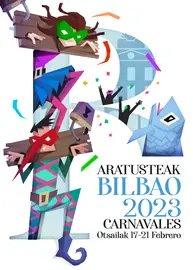 Cartel ganador del Carnaval 2023, B de Bilbao