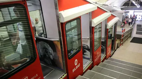 Imagen del funicular de Artxanda