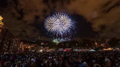Fuegos artificiales de Aste Nagusia