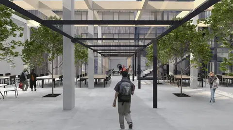 Infograf&iacute;a de la zona del patio interior