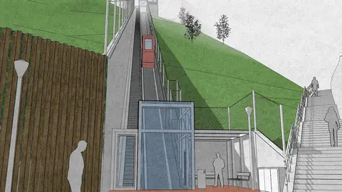 Infograf&iacute;a del ascensor que se construir&aacute; en Masustegui