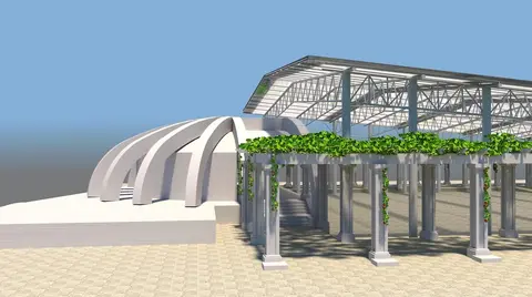 Infograf&iacute;a de la nueva cubierta de la Plaza Rekalde