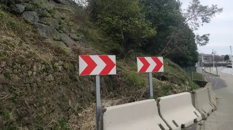 Talud en el bidegorri entre Olabeaga y Zorrotza